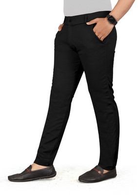 MONAPARA FASHION Slim Fit Men Black Trousers