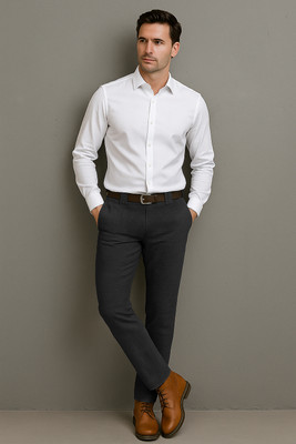 The Stanch Relaxed Men Black Trousers