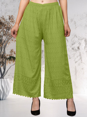 FamBee Relaxed Women Light Green Trousers
