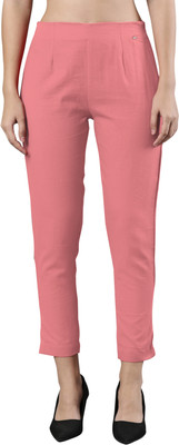 Femmora Comfort Fit Women Pink Trousers