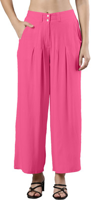 Femmora Flared Women Pink Trousers