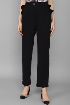 Allen Solly Regular Fit Women Black Trousers