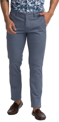 PARX Tapered Men Blue Trousers