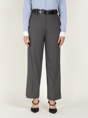 Hancock Straight Fit Women Grey Trousers