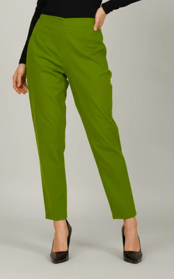 Sufiana Regular Fit Women Green Trousers