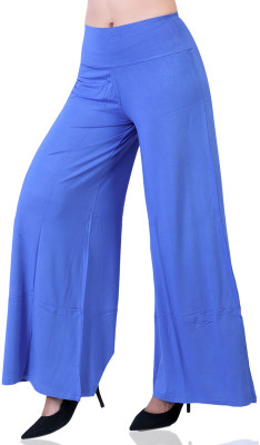 Laasa Sports Flared Women Blue Trousers