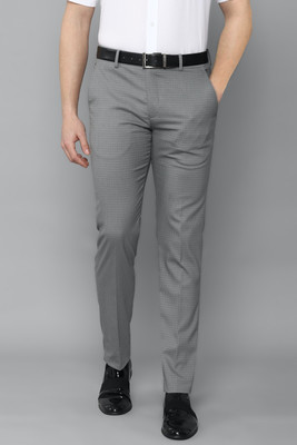 LOUIS PHILIPPE Slim Fit Men Grey Trousers