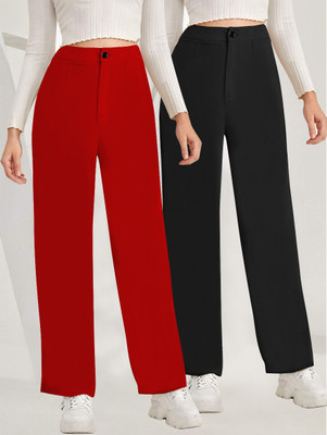 Toochki Relaxed Women Black Trousers