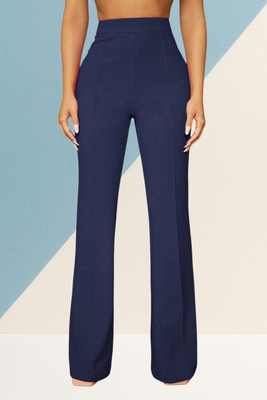 SKD TRENDZ Comfort Fit, Regular Fit Women Dark Blue Trousers