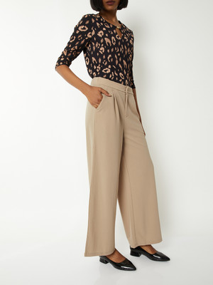 MAX Regular Fit Women Beige Trousers