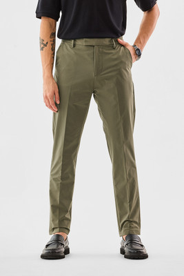 Snitch Slim Fit Men Green Trousers