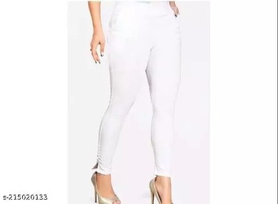 SHREE BALAJI Slim Fit Women White Trousers