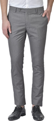 Canoe Slim Fit Men Grey Trousers