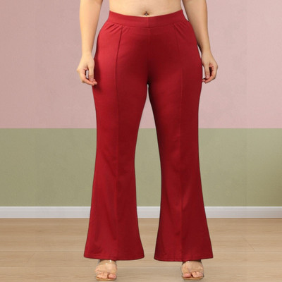 Anitafashion Loose Fit Women Maroon Trousers