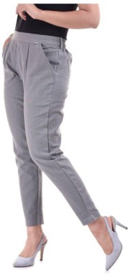 Neelo Kurti Regular Fit Women Grey Trousers