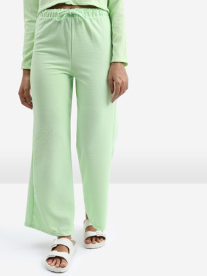 Tokyo Talkies Regular Fit Women Green Trousers