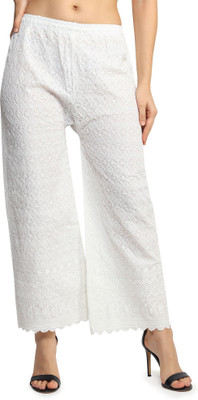 PK Fashion Relaxed Women White Trousers