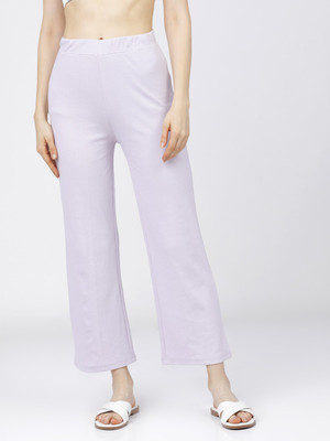 Tokyo Talkies Regular Fit Women Purple Trousers