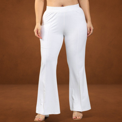 Anitafashion Loose Fit Women White Trousers