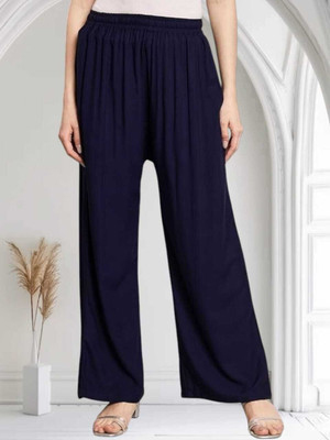 NAAZ FASHION Regular Fit Women Blue Trousers