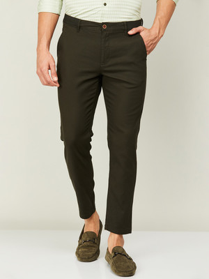 CODE by Lifestyle Slim Fit Men Green Trousers