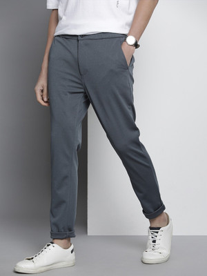 The Indian Garage Co. Regular Fit Men Grey Trousers