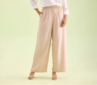 Moirai Relaxed Women Beige Trousers