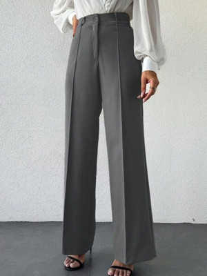 NEXT ONE Straight Fit Women Grey Trousers