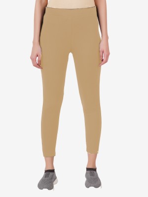 INDIAN FLOWER Skinny Fit Women Beige Trousers