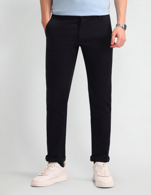 Arrow Sport Slim Fit Men Blue Trousers