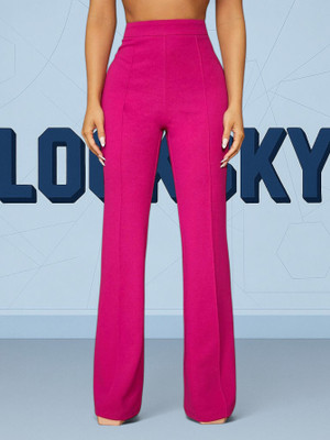 Anitafashion Comfort Fit, Regular Fit Women Pink Trousers