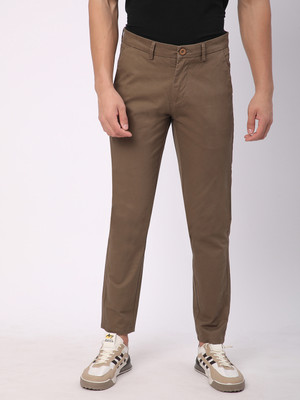 Stitch Hub Regular Fit Men Brown Trousers