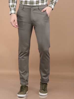 CRIMSOUNE CLUB Regular Fit Men Dark Green Trousers