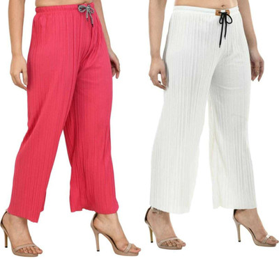 Purser Relaxed Women Orange, White Trousers