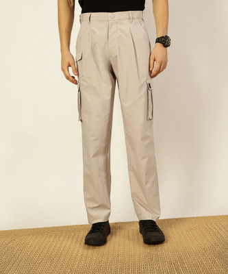 THOMAS SCOTT Loose Fit Men Beige Trousers