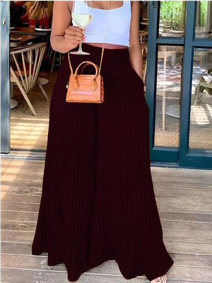 Kintu Parantu Regular Fit Women Maroon Trousers