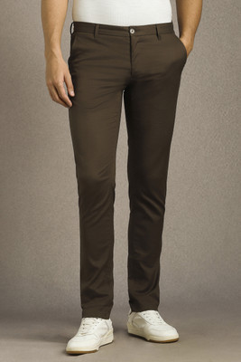 LOUIS PHILIPPE Slim Fit Men Brown Trousers