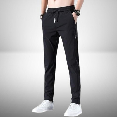 seri choice Solid Men Black Track Pants