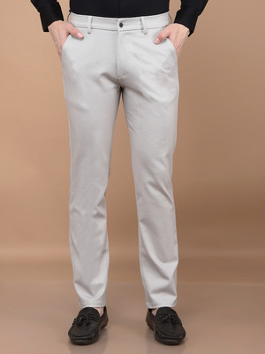 CRIMSOUNE CLUB Regular Fit Men Grey Trousers