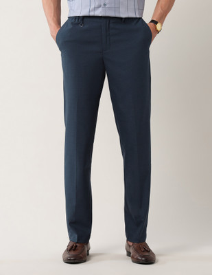 Arrow Newyork Regular Fit Men Blue Trousers
