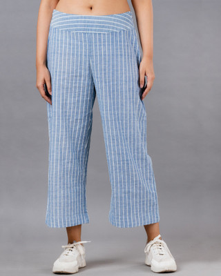 The Ocau Regular Fit Women Blue Trousers