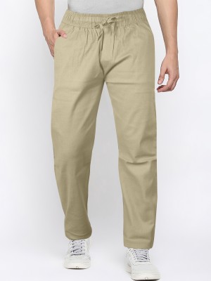 JUST BLACK Loose Fit Men Beige Trousers