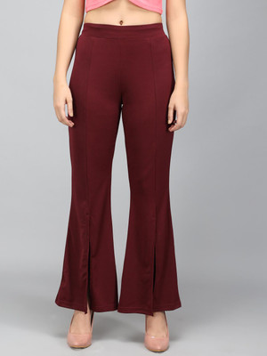 KOTTY Regular Fit Women Maroon Trousers