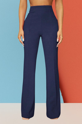 AKOTTY Comfort Fit, Regular Fit Women Dark Blue Trousers
