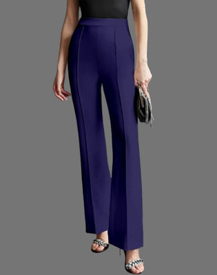 Levony Regular Fit Women Light Blue Trousers