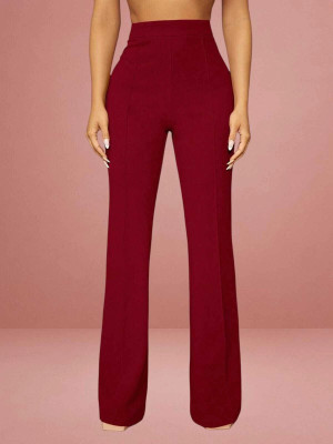 nitafashion Comfort Fit Women Maroon Trousers