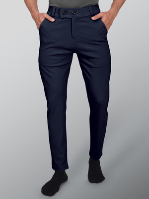 Style sync Slim Fit Men Dark Blue Trousers