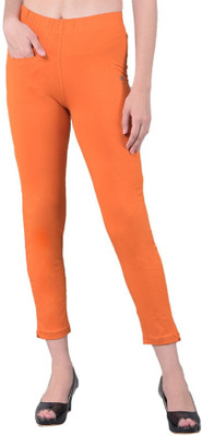 Comfort Lady Regular Fit Women Orange Trousers