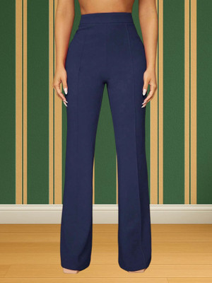 nitafashion Loose Fit Women Dark Blue Trousers
