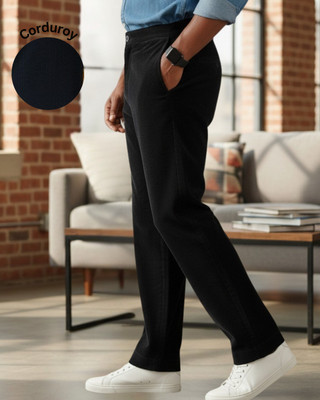 RIGO Loose Fit Men Black Trousers